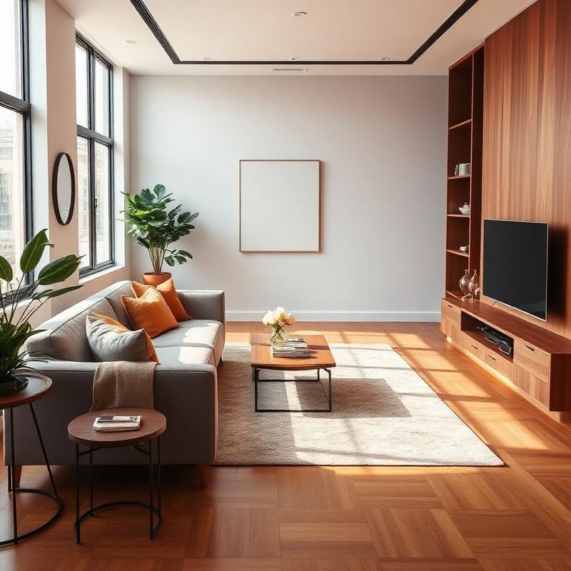 Salón reformado en vivienda de Huesca
